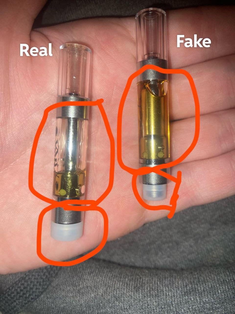 Real vs Fake DMT Carts side-by-side comparison Real vs Fake DMT Carts: A Side-by-side comparison